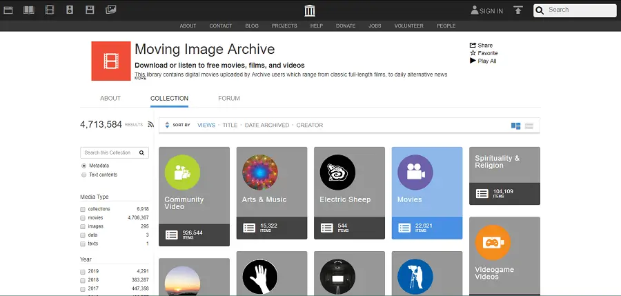 Archive.org – Sites Streaming Gratuits